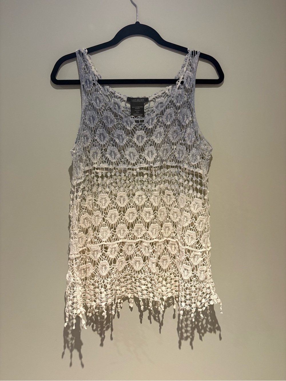 Suzy Shier Crochet Lace Beach Coverup